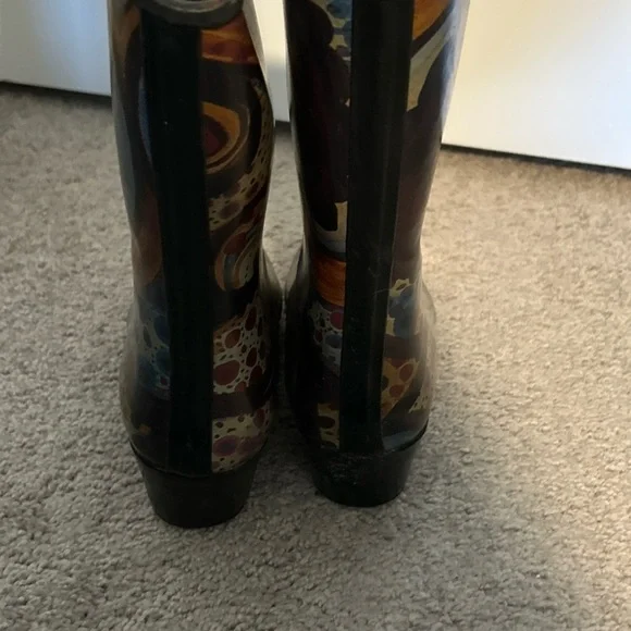 Nomad Corkys Women Rubber Rain Boots Western Cowboy BOHO Hippie Chic Size 9 - Picture 7 of 7